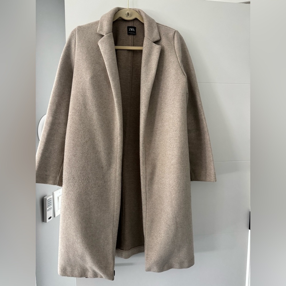 Zara cream pea coat (medium)